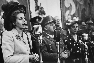 Eva Perón y Franco